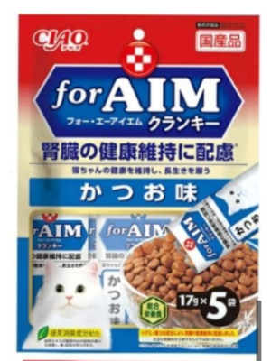 CIAO - AIM Kidney Health Maintenance Series Cat Sandwich Dry Food 17g x5