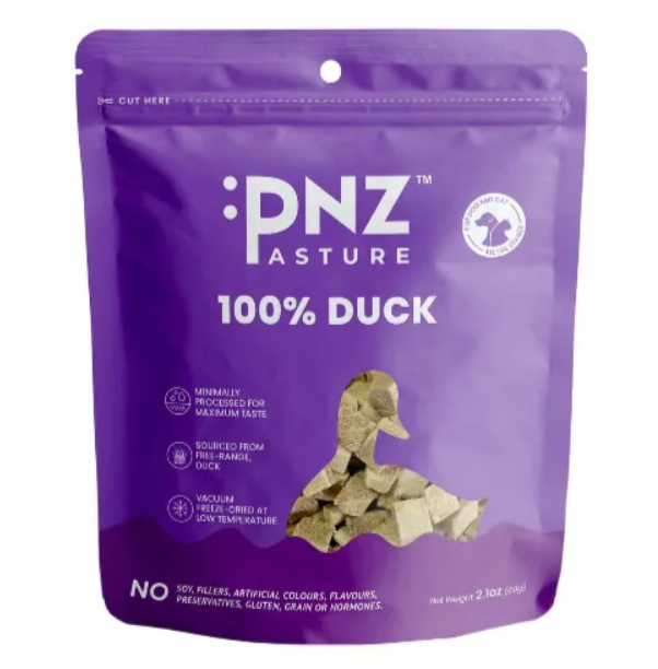 Freeze-Dried Duck Bites Treats for Cats & Dogs 60g
