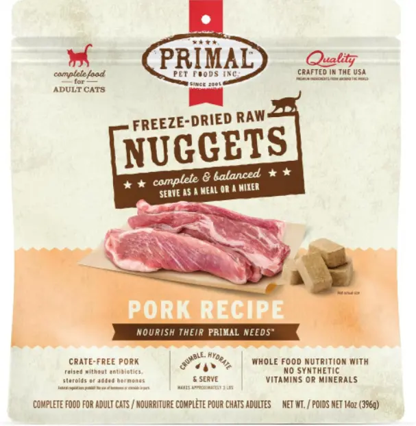 Primal Freeze Dried Cat Food - Pork Formula 14oz