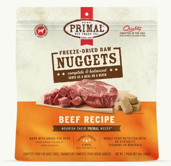 Primal Freeze Dried Beef Formula Dog Food 14oz