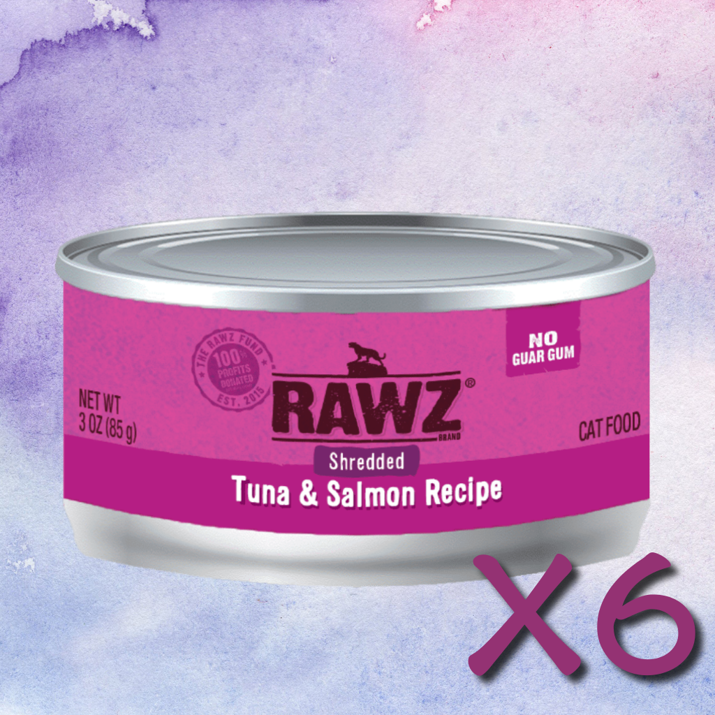Rawz美國 吞拿魚 & 三文魚 肉絲 全貓罐頭 155g X6