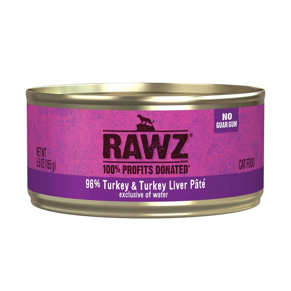 Rawz 美國 火雞肉 & 火雞肝 全貓罐頭 155g