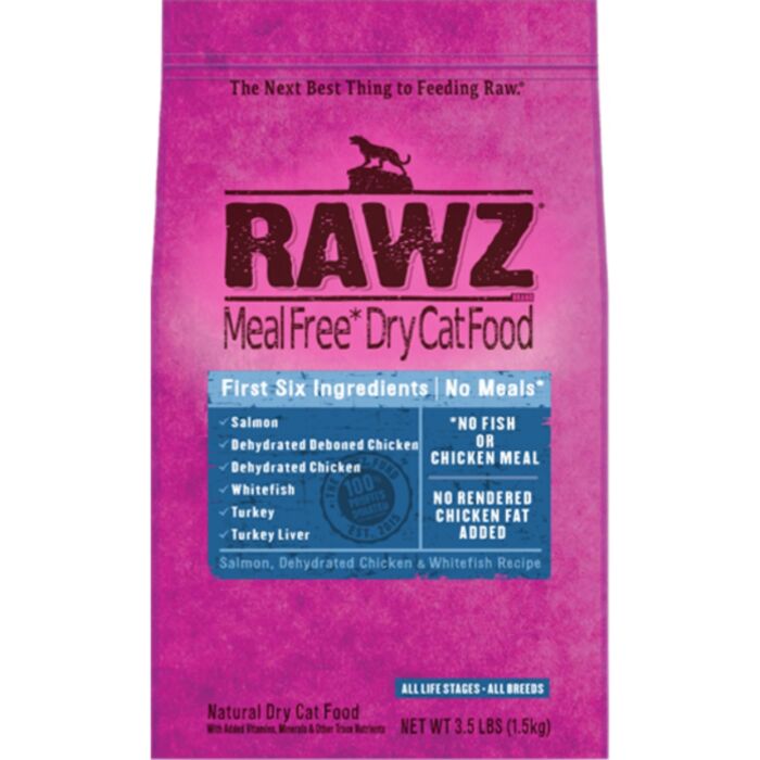 Rawz 貓乾糧 - 三文魚、脫水雞肉及白魚肉全貓配方 3.5LB