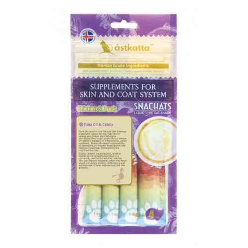 ástkatta - Grain Free Chicken & Duck Snackats For Cats 14gx4
