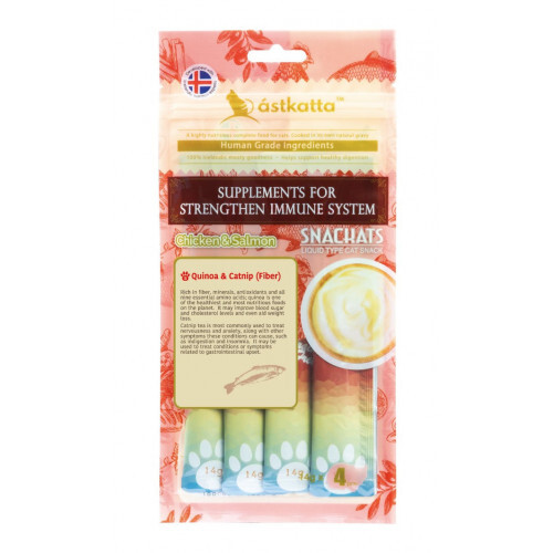 ástkatta - Grain Free Chicken & Salmon Snackats For Cats 14gx4
