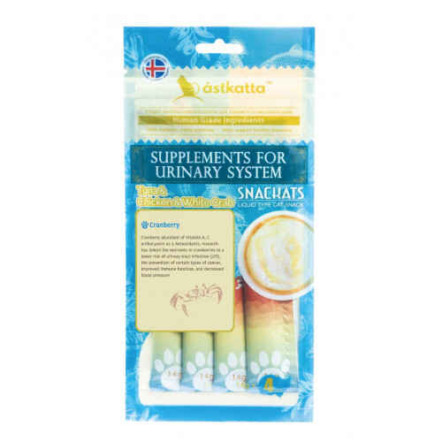 ástkatta - Grain Free Tuna & Chicken & White Crab Snackats For Cats 14gx4