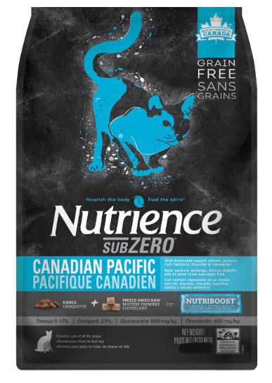 Nutrience SubZero Canadian Pacific–High Protein Cat Food Salmon Herring Seven Types of Fish Cat Food 10lb