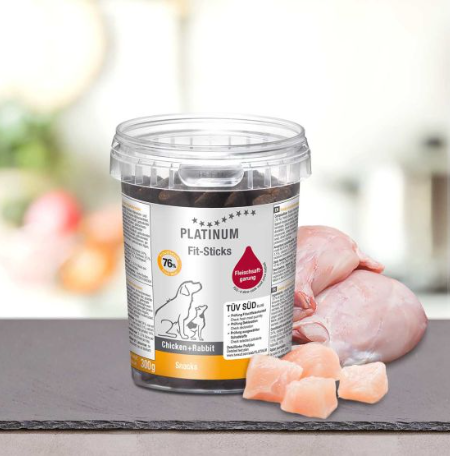 Platinum 雞肉+兔肉滋味條 狗狗小食 300g (Exp.07/2025)