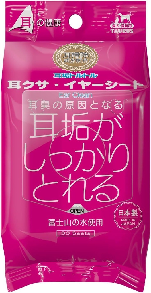 TAURUS (DIRECTLY FROM JAPAN) Ears Wipes for Dogs & Cats 30Pcs