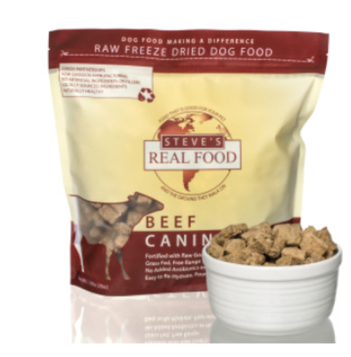 Steve's Real Food - 貓凍乾或脫水糧 牛肉味 乾糧 1.25lb (貓狗共用)