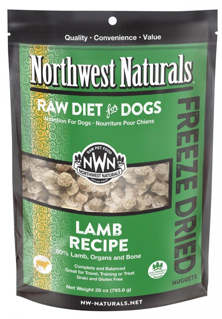 Northwest Naturals NWN Lamb Formula Grain-Free Dehydrated Freeze-Dried Dog Food 25oz