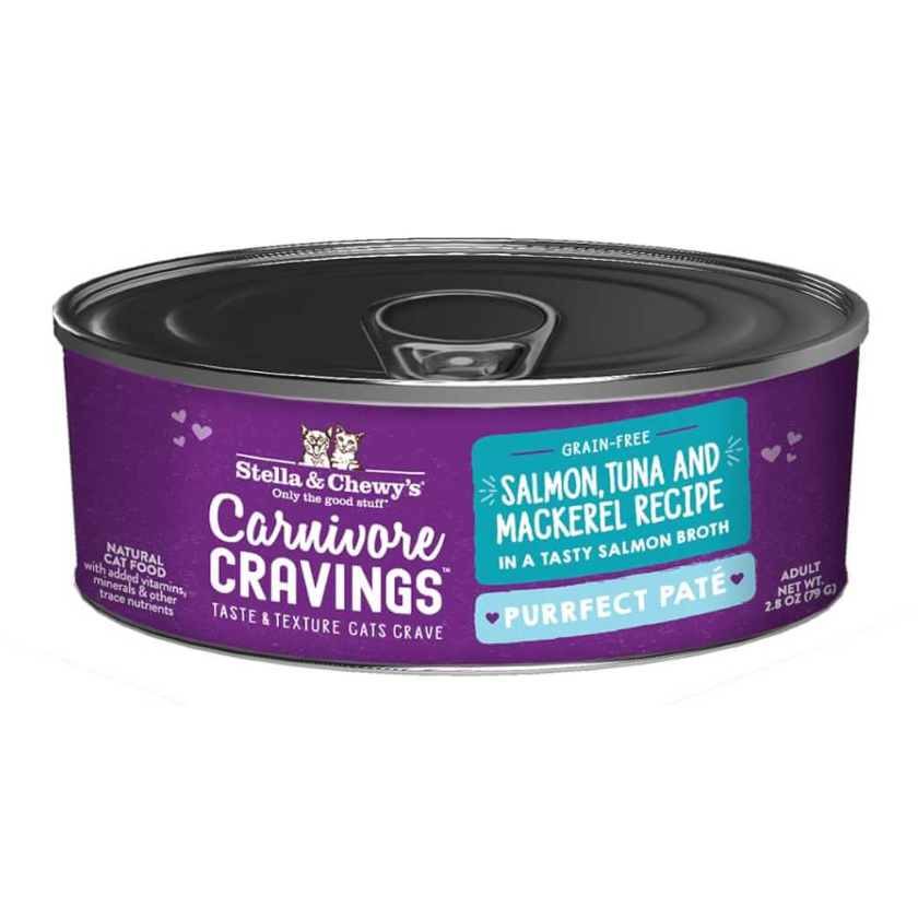 Stella & Chewy's Carnivore Cravings- Purrfect Pate Salmon, Tuna & Mackerel Recipe 79g
