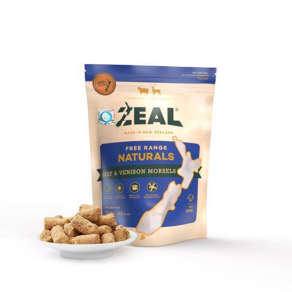 ZEAL- All Natural Treats( Freeze Dried Beef & Venison Morsels ) 純天然小食-冷凍脫水牛+鹿肉 100g