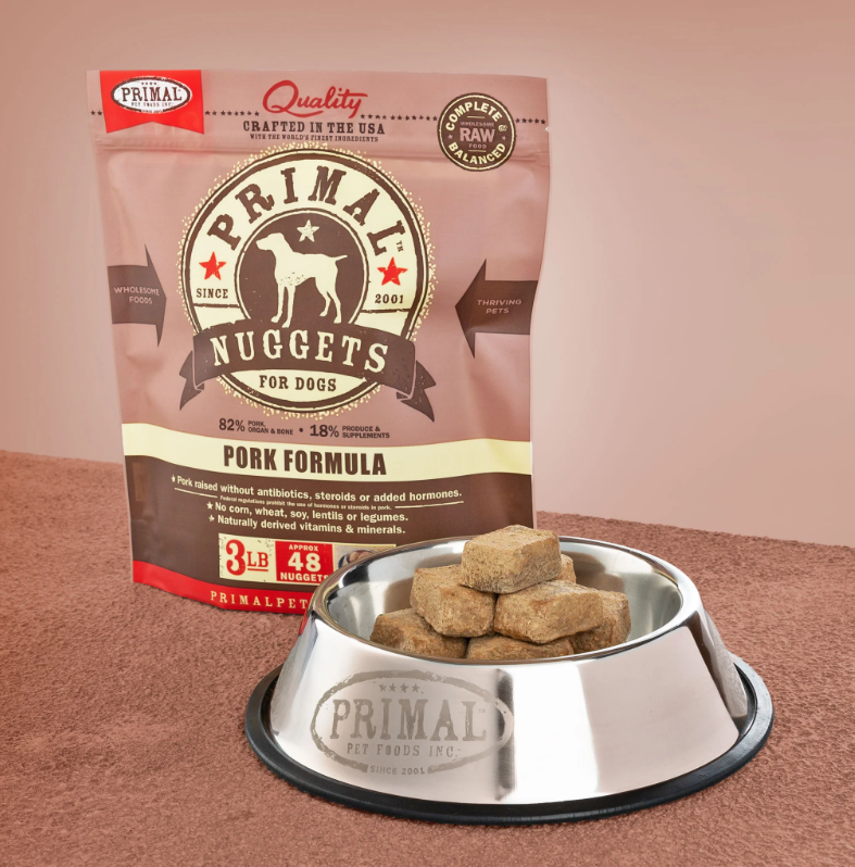 PRIMAL Nuggets 急凍肉塊狗糧 豚肉配方 3lb
