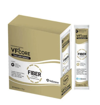VF+Core 貓咪 毛球控制及腸道健康 (吞拿魚及三文魚) 補充品肉泥 12g x30 (FIBER)