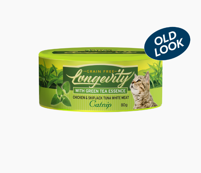 Nurture Pro Longevity Grain-Free Chicken & Skipjack Tuna White Meat with Catnip Recipe Cat Can 80g