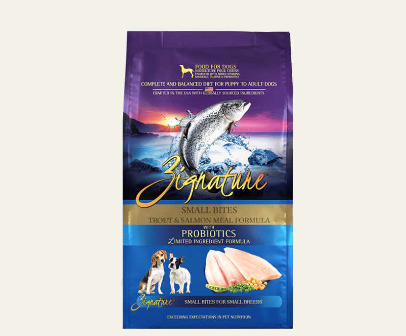 Zignature Trout & Salmon Formula Dry Dog Food for Small Bites 12.5lb