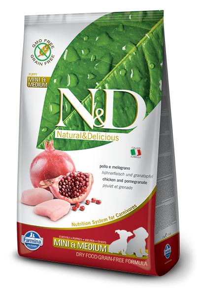 Farmina N&D Grain Free Chicken & Pomegranate for Mini Puppy Dry Food 7kg