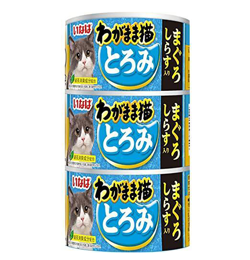 Inaba Spoiled Cat: Thickened Tuna with Whitebait 160g x 3  #3IM-252
