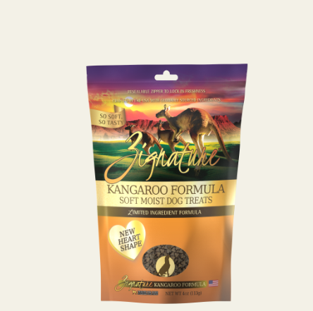 Zignature Kangaroo Formula Soft Moist Treats For Dogs 4oz
