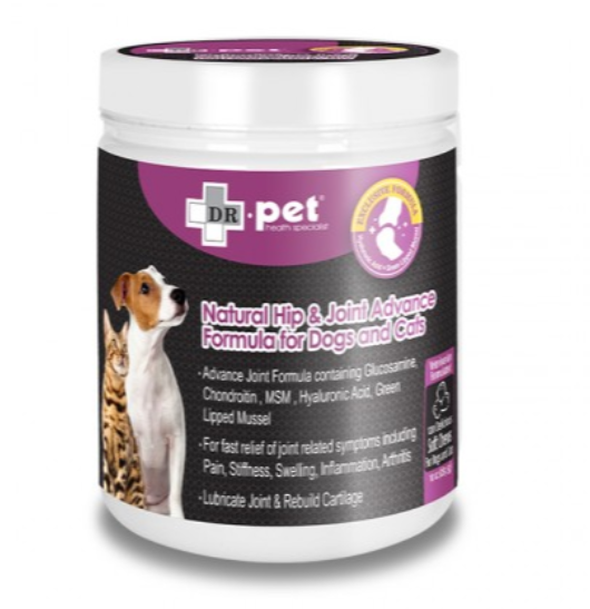 Dr. Pet Natural Hip & Joint Advance Formula for Dogs and Cats 10oz (120 Chews)