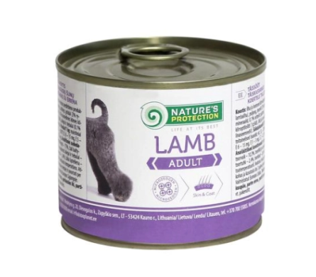 NATURE'S PROTECTION canned pet food for adult dogs with lamb 200g