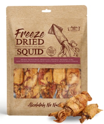 Absolute Bites Freeze Dried Squid Dog Treat 40g