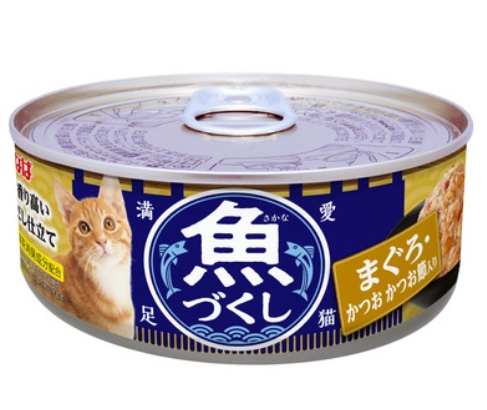 Inaba <Fish Can> Tuna, Bonito, Bonito Flakes Canned Cat Food 60g #IM-374