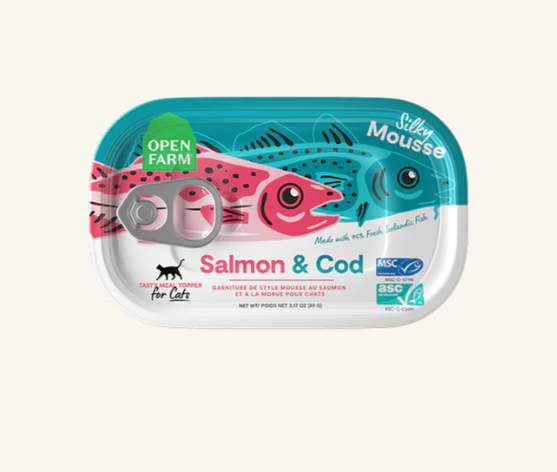 Open Farm Silky Mousse (Salmon & Cod Flavor) Canned Cat Food 3.17oz