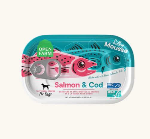Open Farm Silky Mousse (Salmon & Cod Flavor) Canned Dog Food 4.59oz