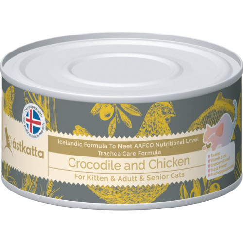 Astkatta Crocodile & Chicken Can for Cats 80g
