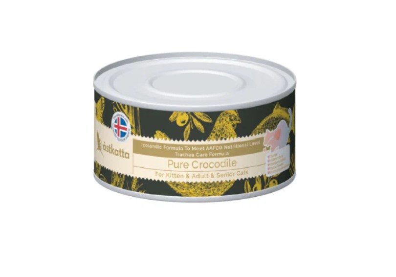 Astkatta 純鱷魚肉絲罐頭(氣管保養) 貓糧80g 