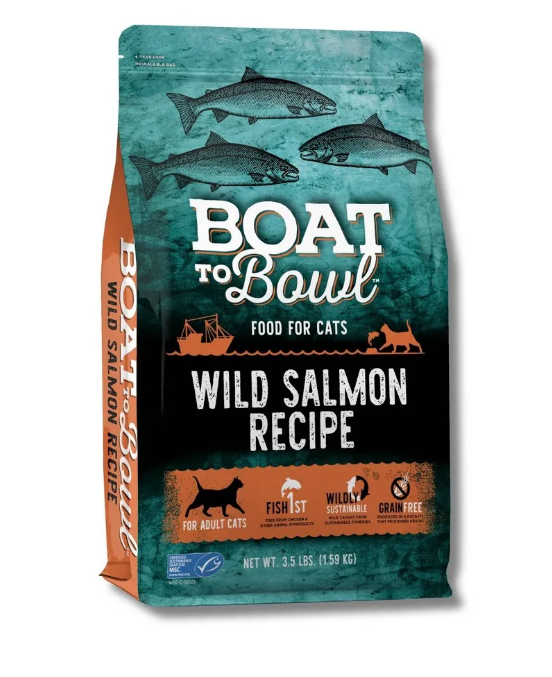 Boat To Bowl Wild Salmon and Fish Flavor Recipe Adult Dry Cat Food - 3.5lbs