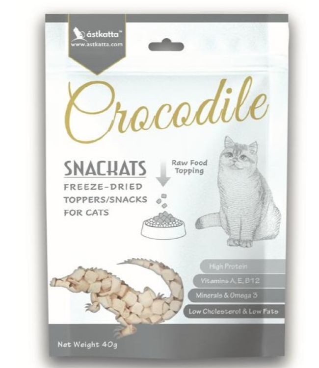 Astkatta Freeze-Dried Crocodile Toppers/Snacks for Cats 40g