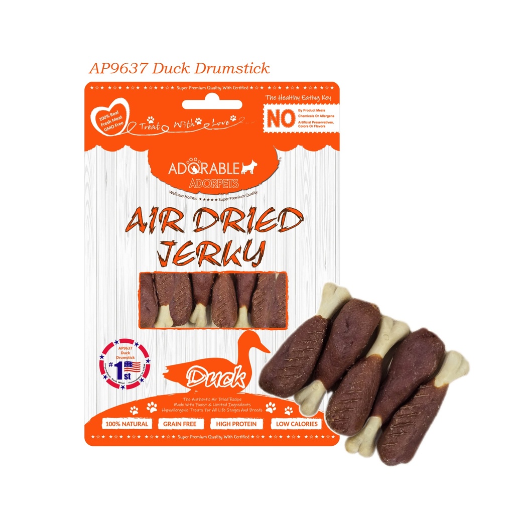  Adorable Adorpets Air Dried Duck Drumstick Treats for Dogs 100g #9637