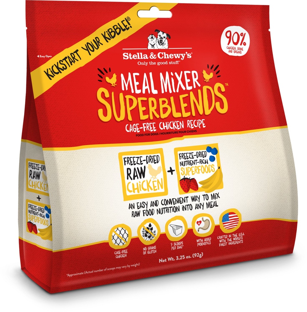 Stella's & Chewy's Superblends Meal Mixers Small Breed Cage-Free Chicken Recipe  3.25oz