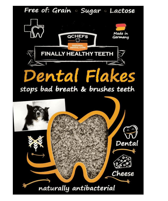 QCHEFS Dental Flakes (Cheese Flavor) for Dogs 90g