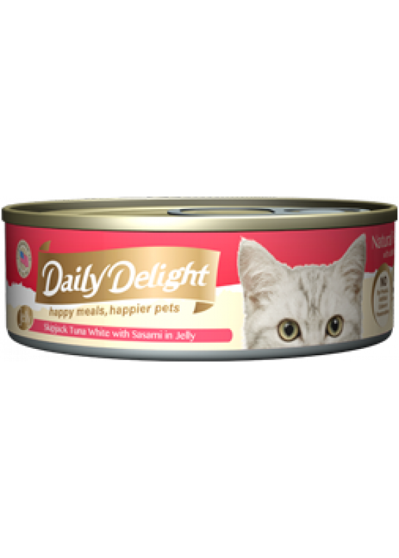 Daily Delight Skipjack Tuna White & Sasami (In Jelly) Canned Cat Food 80g #DD54