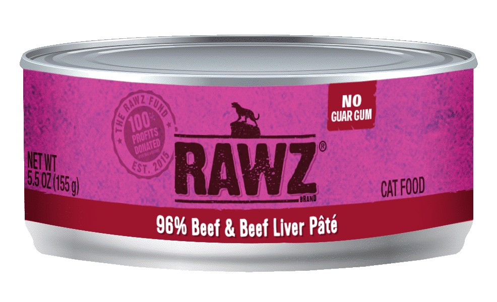 RAWZ Cat 96% Beef & Liver 155g 