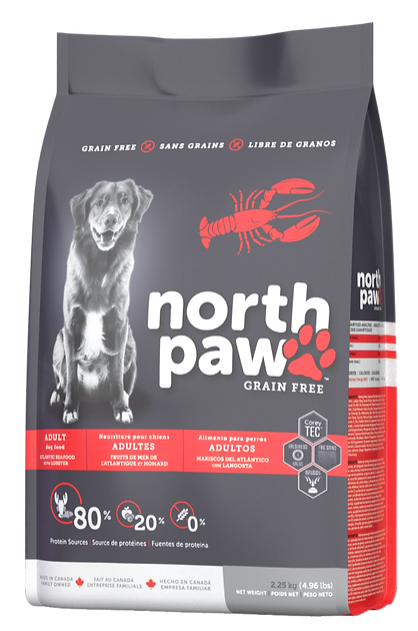 North Paw 無穀物 大西洋海鮮及龍蝦 成犬配方 狗糧25.1lb