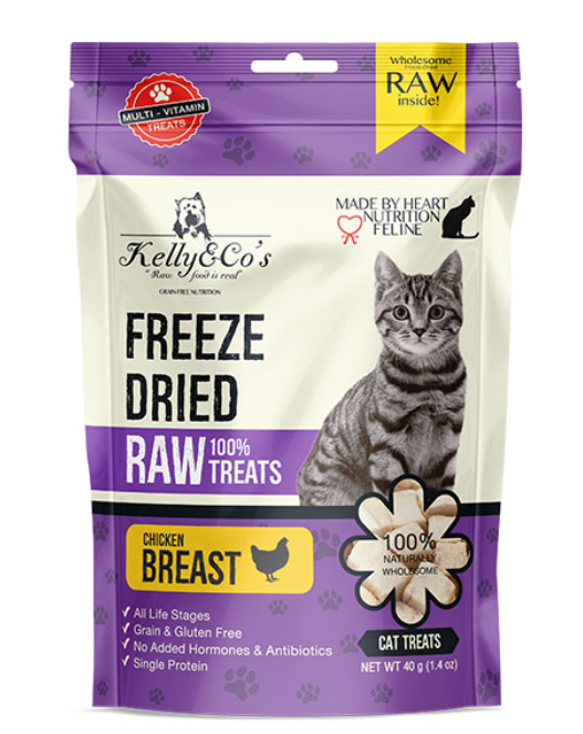 Kelly & CO’s Freeze Dried Raw Treat CHICKEN BREAST for Cats 40g
