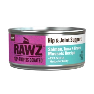 Rawz Hip Joint Support salmon, tuna, green lipped mussels all life stages cat can food 155g