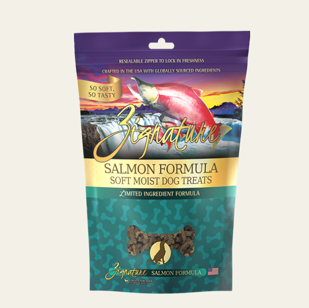 Zignature Salmon Formula Soft Moist Treats For Dogs 4oz
