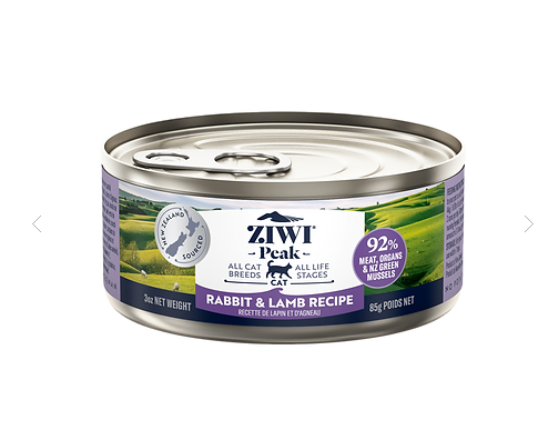 Ziwi Peak 鮮肉貓罐頭系列 兔肉及羊肉配方 85g