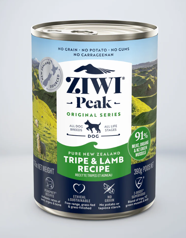 Ziwi Peak 鮮肉狗罐頭系列 草胃及羊肉配方 390g 