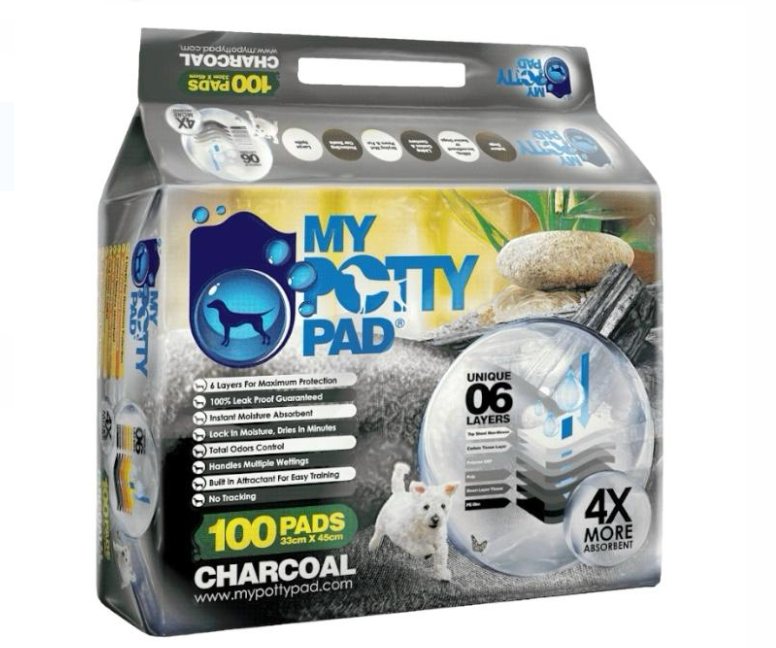 My Potty Pad 殿堂吸活性炭 寵物尿墊(原味) 33cm x 45cm 100片裝