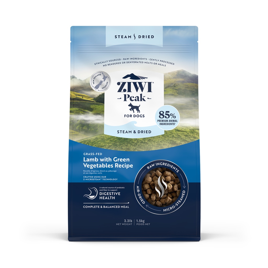 ZIWI PEAK 微蒸風乾狗糧 草飼羊肉配綠色蔬菜配方 1.5kg 