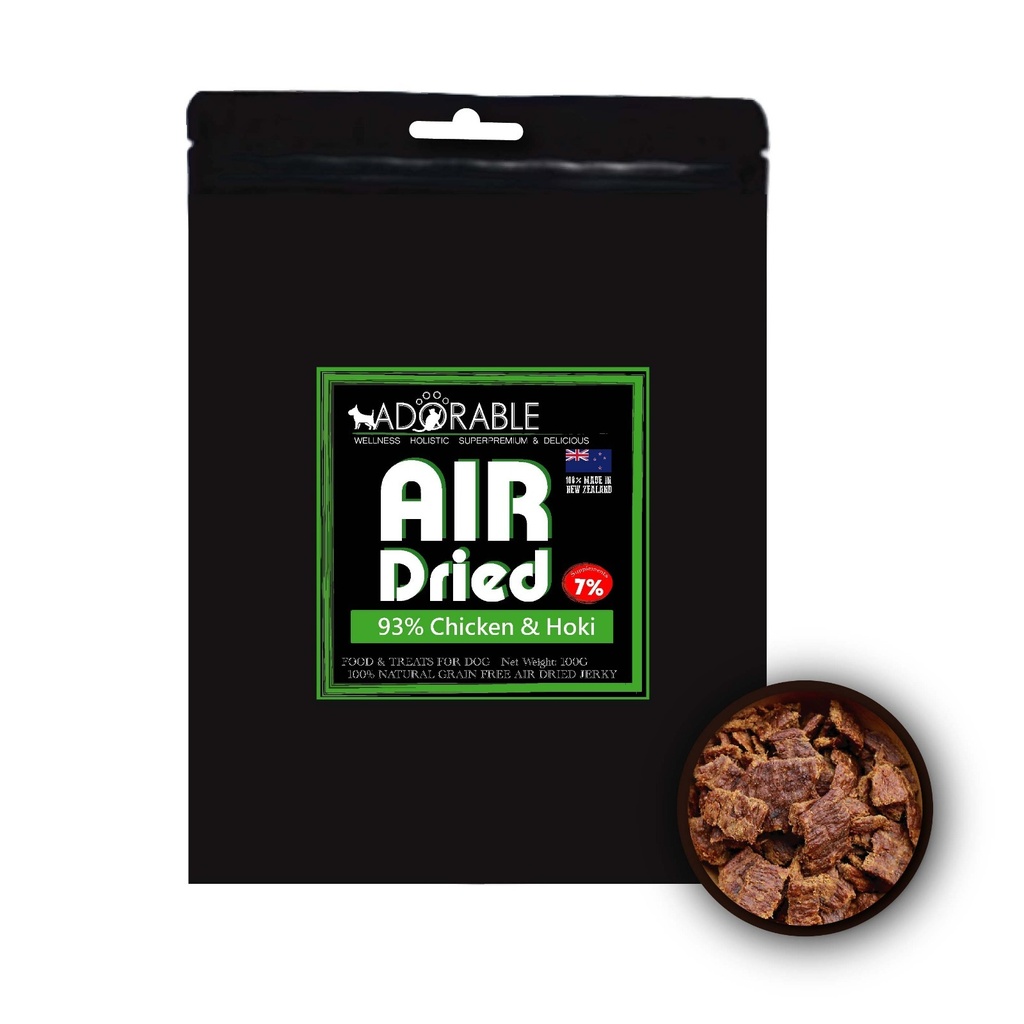 Adorable 風乾 93% 雞肉及鱈魚配方 狗糧及小食 100g #5056