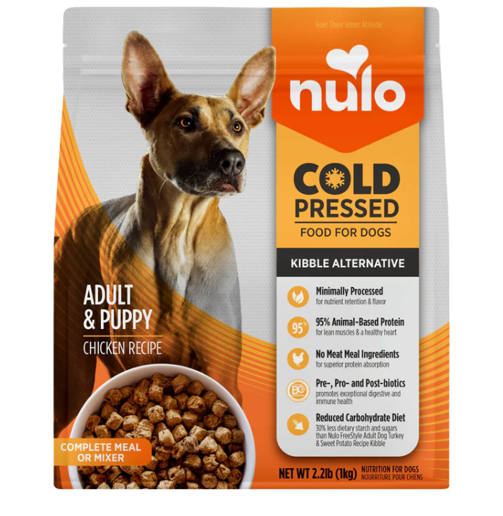Nulo 全新冷壓配方 雞肉及吞拿魚味 幼犬及成犬 狗糧 1kg 