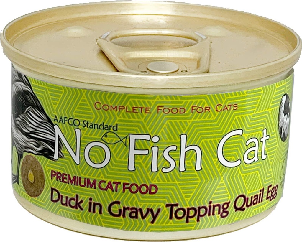 No Fish Cat 無穀物 滋陰鵪鶉蛋鴨絲 貓罐頭 85g